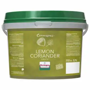 2.7 litre tub of Verstegen Connoisseur Lemon Coriander Sauce