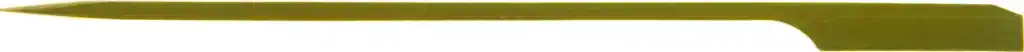 Bamboo teppo gushi skewer, 180mm long with a pointed tip and flat paddle handle