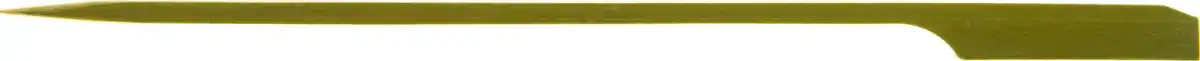 Bamboo teppo gushi skewer, 180mm long with a pointed tip and flat paddle handle