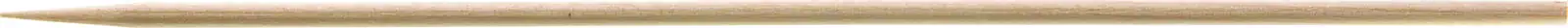 Birchwood grillstick skewer, 200mm long and pointed at one end