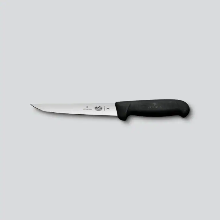 Victorinox Boning Knife 15cm, Straight Wide Blade, Black